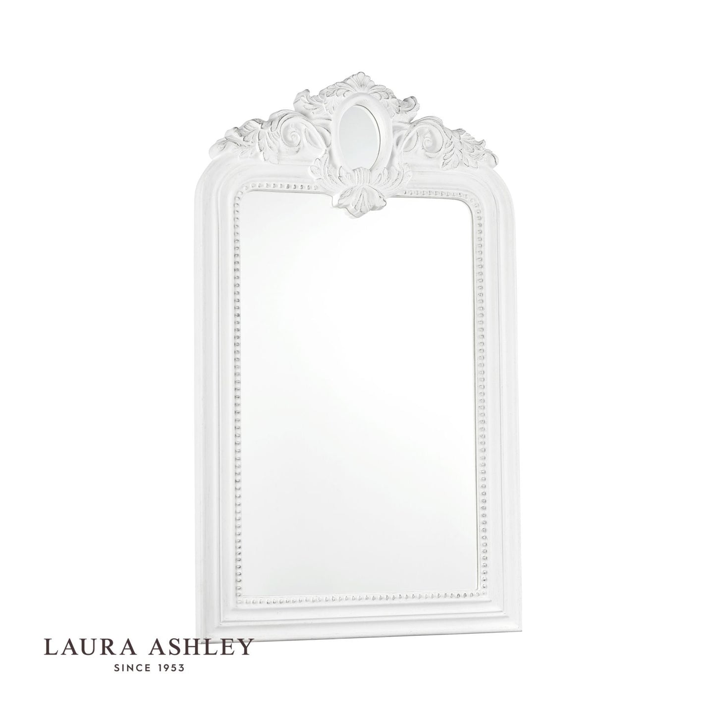 Laura Ashley Alana Rectangle Mirror Distressed Ivory 120 x 71cm