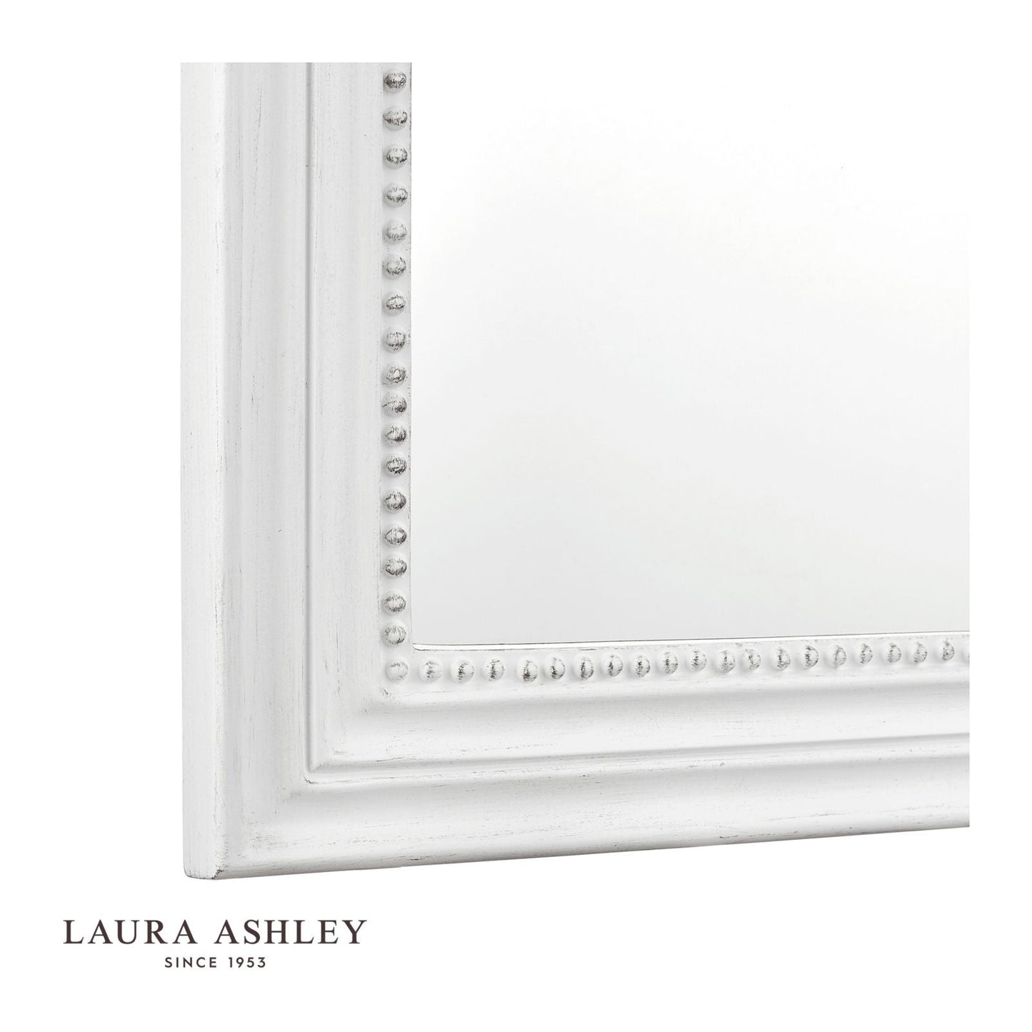 Laura Ashley Alana Rectangle Mirror Distressed Ivory 120 x 71cm