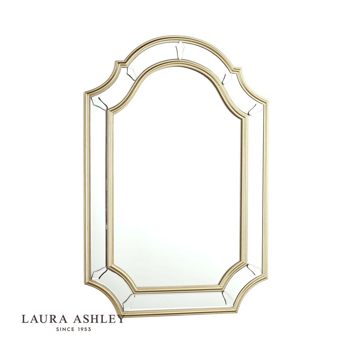 Laura Ashley Braxton Rectangle Mirror With Champagne Edging 102 x 71cm