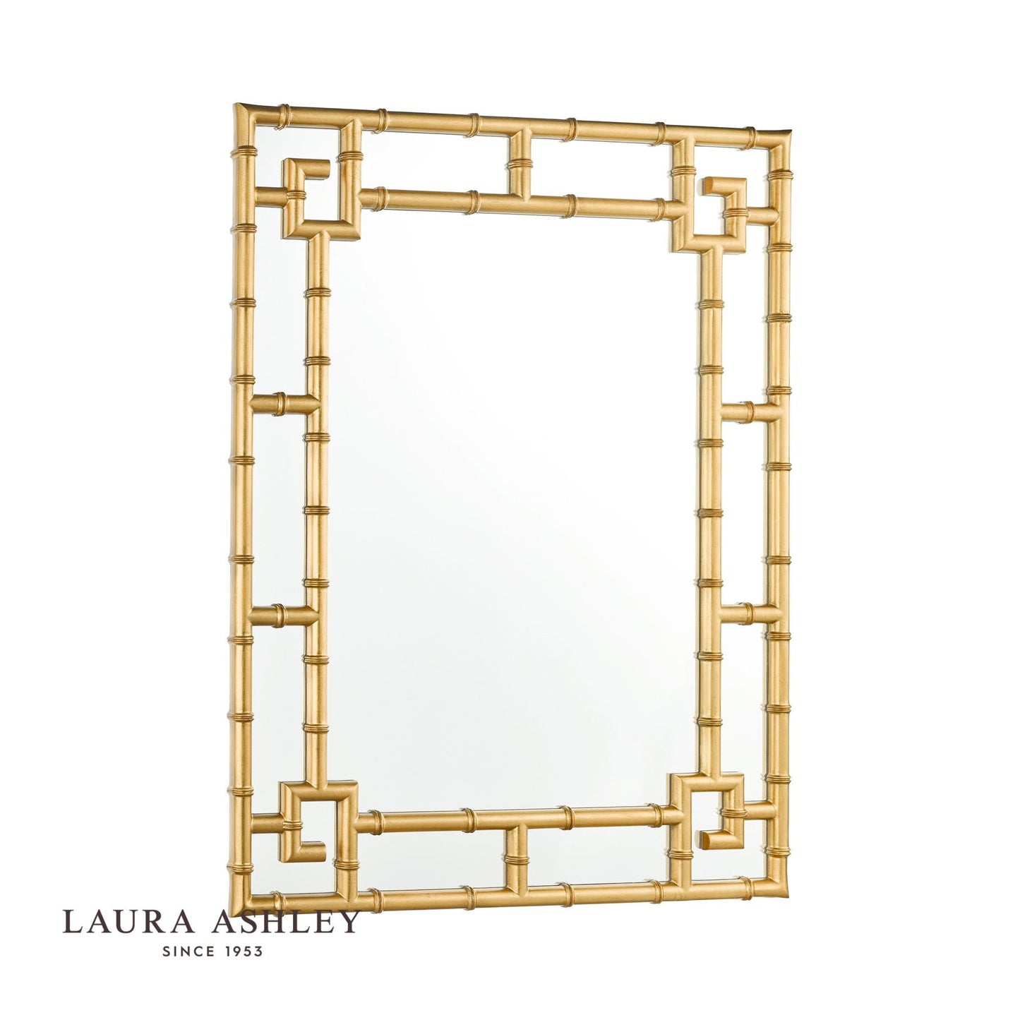 Laura Ashley Shawford Rectangle Mirror Gold Mirror 107 x 81cm