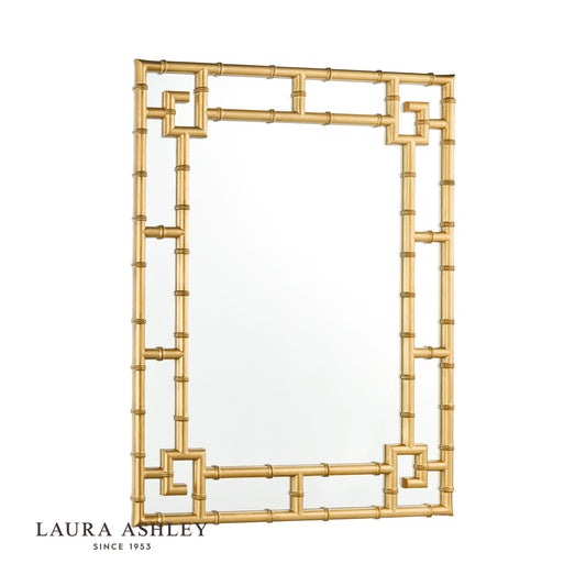 Laura Ashley Shawford Rectangle Mirror Gold Mirror 107 x 81cm