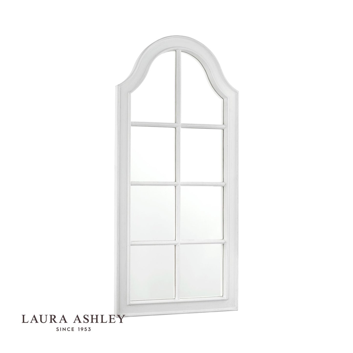 Laura Ashley Coombs Rectangle Mirror Distressed Ivory 120 x 56cm