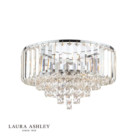 Laura Ashley Vienna 3lt Flush Crystal Polished Chrome