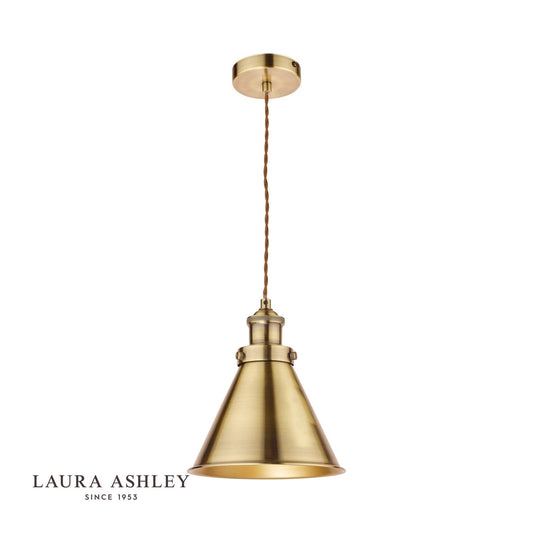 Laura Ashley Rufus Pendant Antique Brass