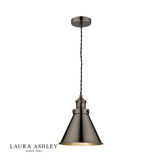 Laura Ashley Rufus Pendant Industrial Nickel