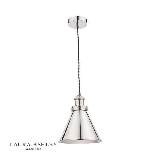 Laura Ashley Rufus Pendant Polished Chrome