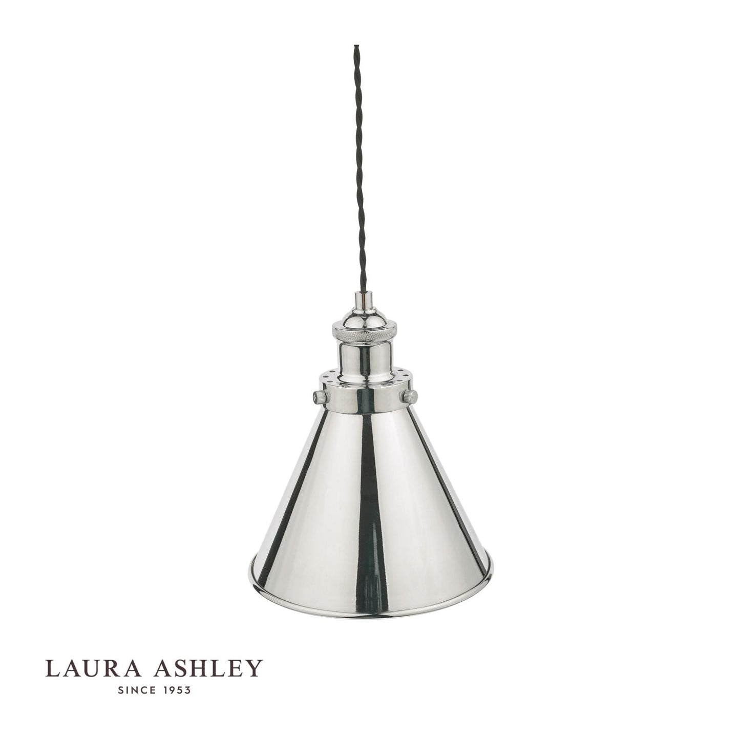 Laura Ashley Rufus Pendant Polished Chrome