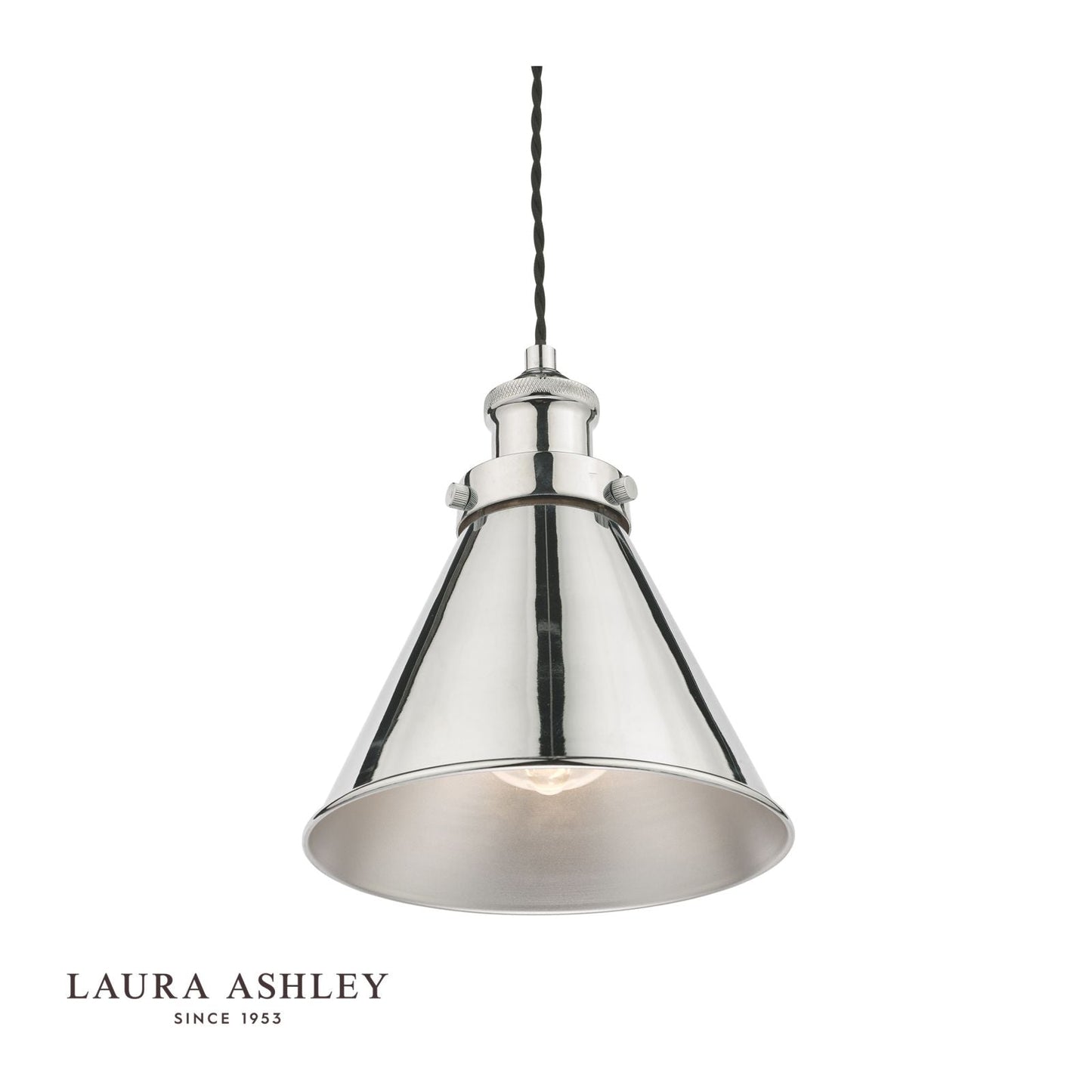 Laura Ashley Rufus Pendant Polished Chrome