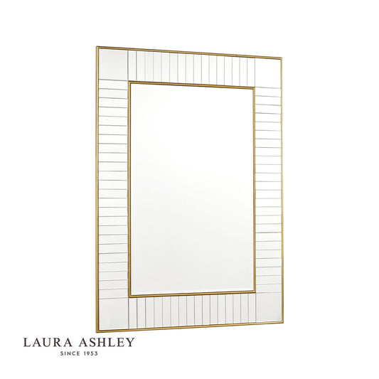 Laura Ashley Clemence Large Rectangle Mirror Gold Leaf 120 x 88cm