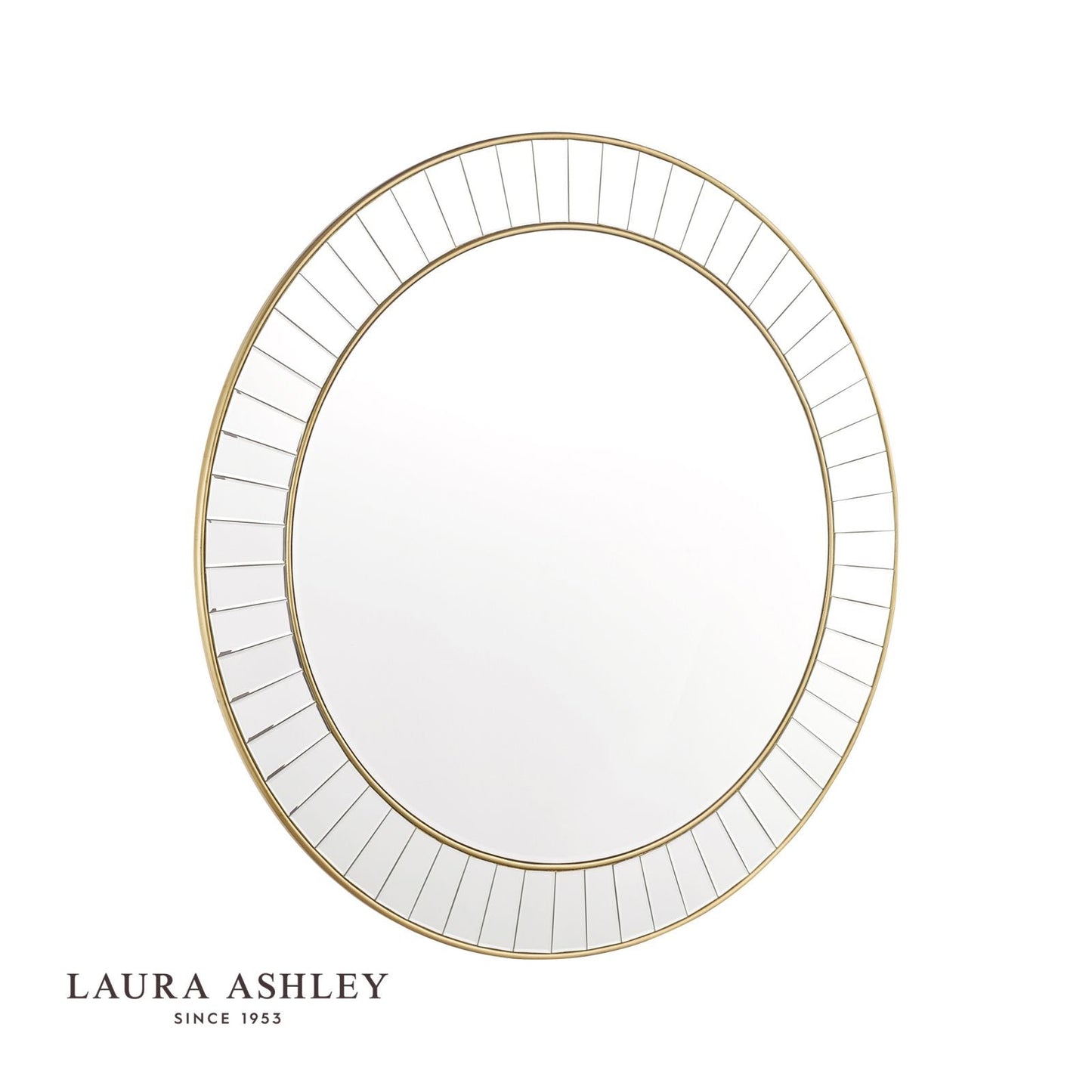 Laura Ashley Clemence Large Round Mirror Gold Leaf 120cm