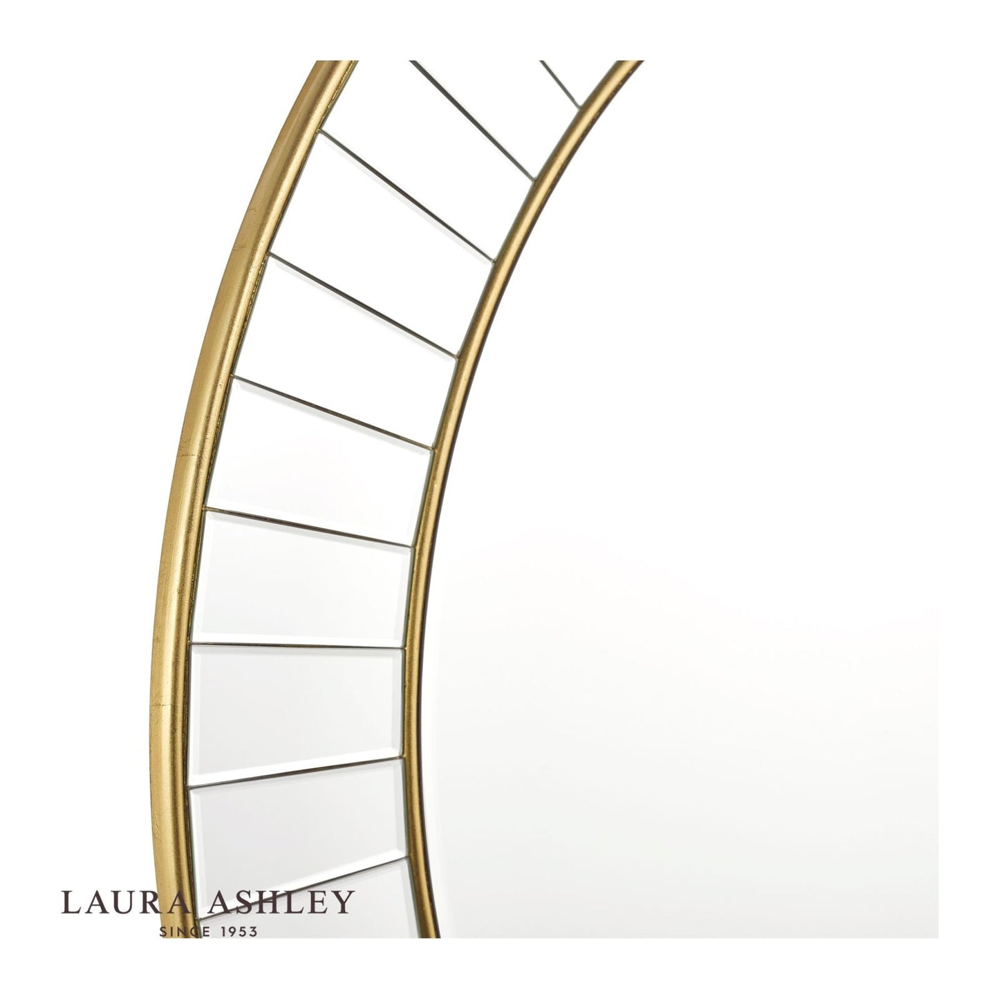 Laura Ashley Clemence Large Round Mirror Gold Leaf 120cm