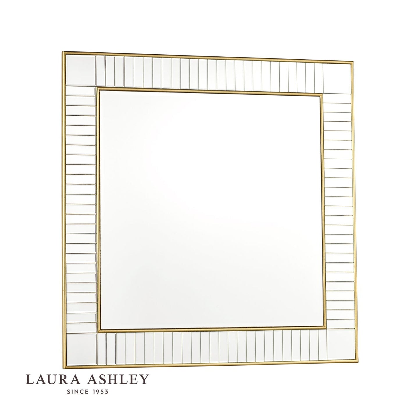 Laura Ashley Clemence Square Mirror Gold Leaf 90cm