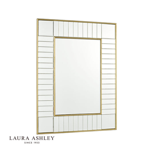 Laura Ashley Clemence Small Rectangle Mirror Gold Leaf 60 x 45cm