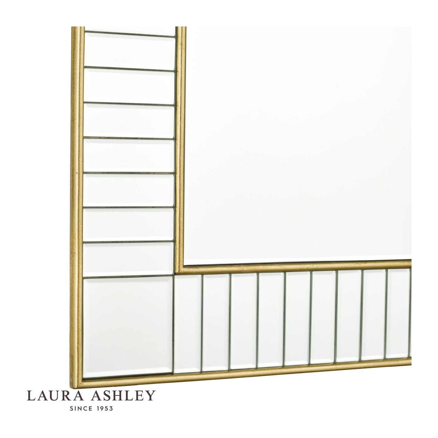 Laura Ashley Clemence Small Rectangle Mirror Gold Leaf 60 x 45cm