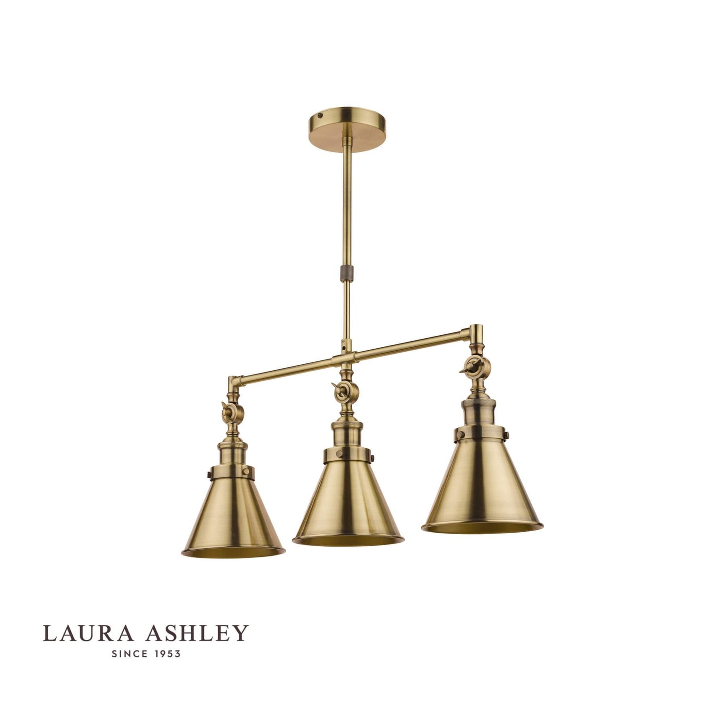 Laura Ashley Rufus 3lt Bar Pendant Antique Brass