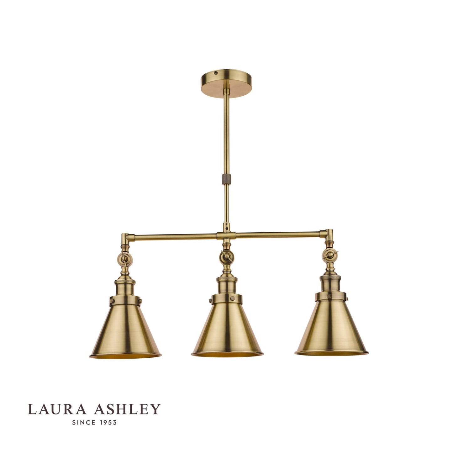 Laura Ashley Rufus 3lt Bar Pendant Antique Brass