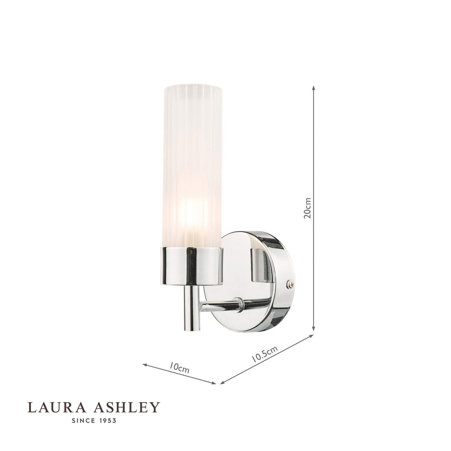 Laura Ashley Howard Bathroom Wall Light Polished Chrome IP44