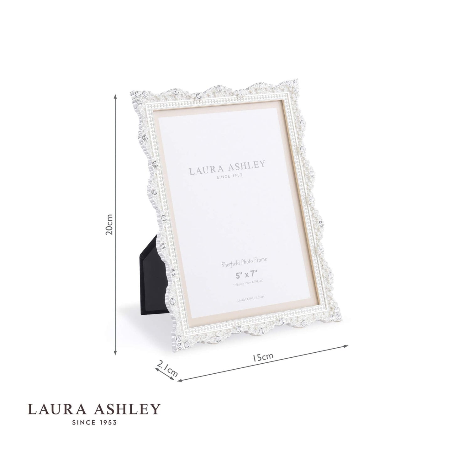 Laura Ashley Sherfield Photo Frame Silver Plated 5x7 Inch