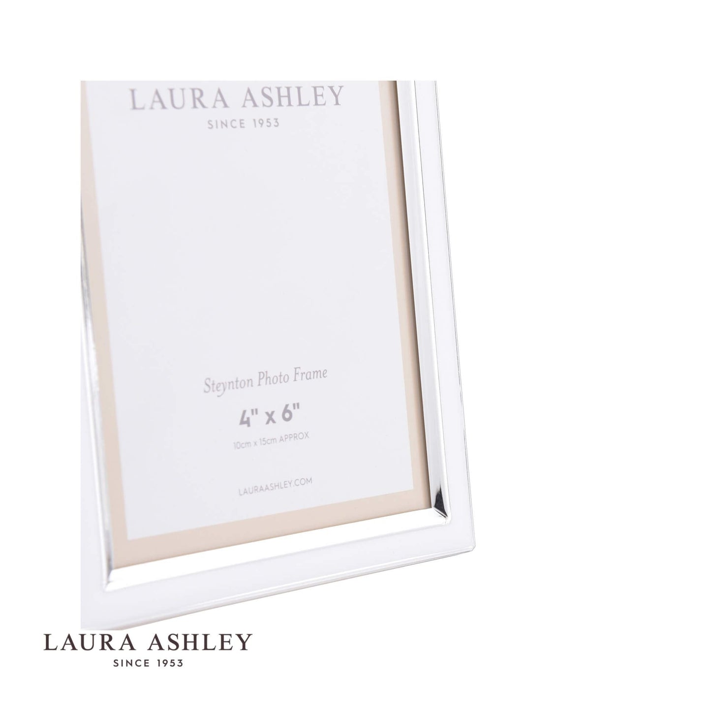 Laura Ashley Steynton Photo Frame Silver Plated 4x6 Inch