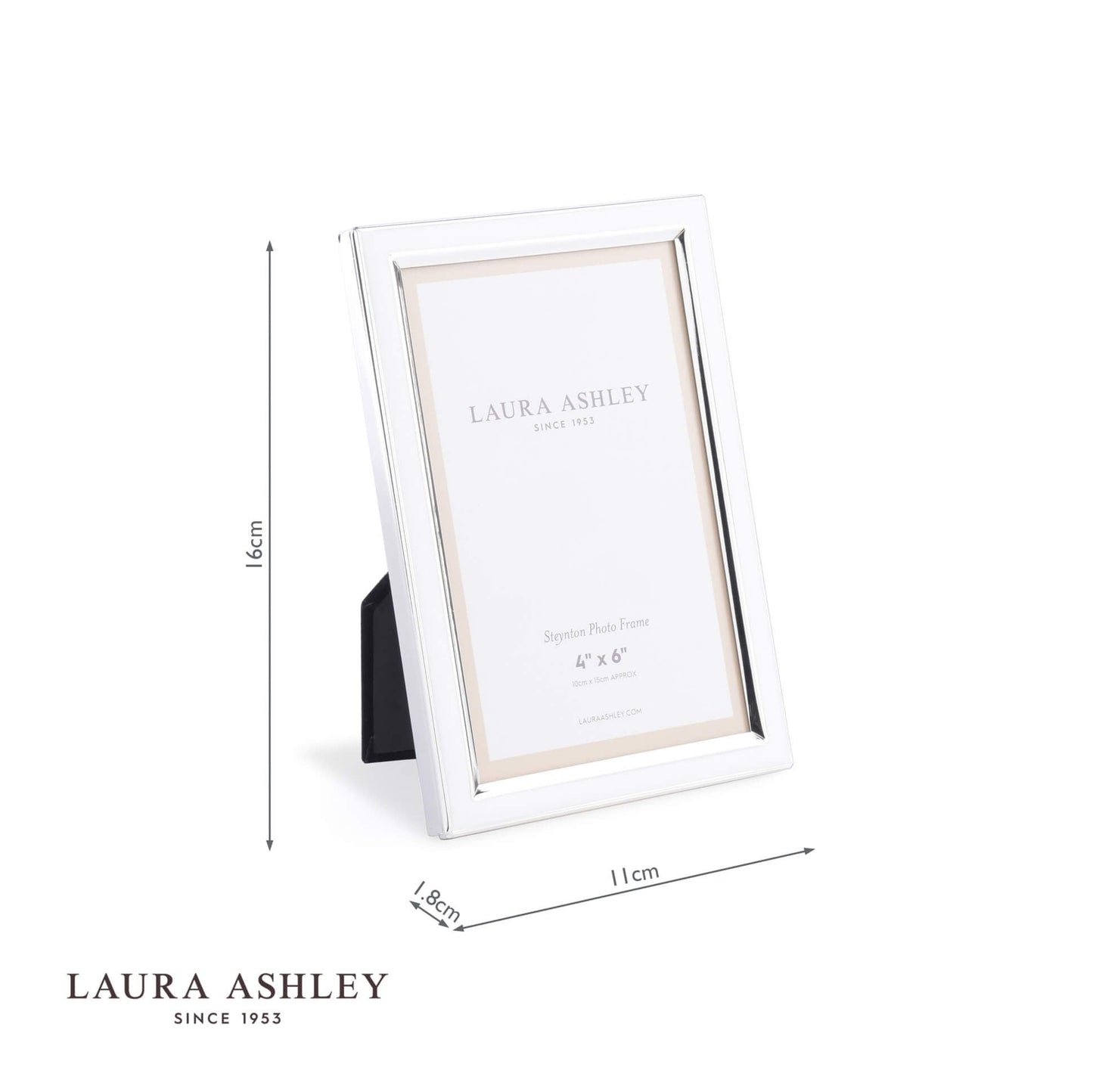 Laura Ashley Steynton Photo Frame Silver Plated 4x6 Inch