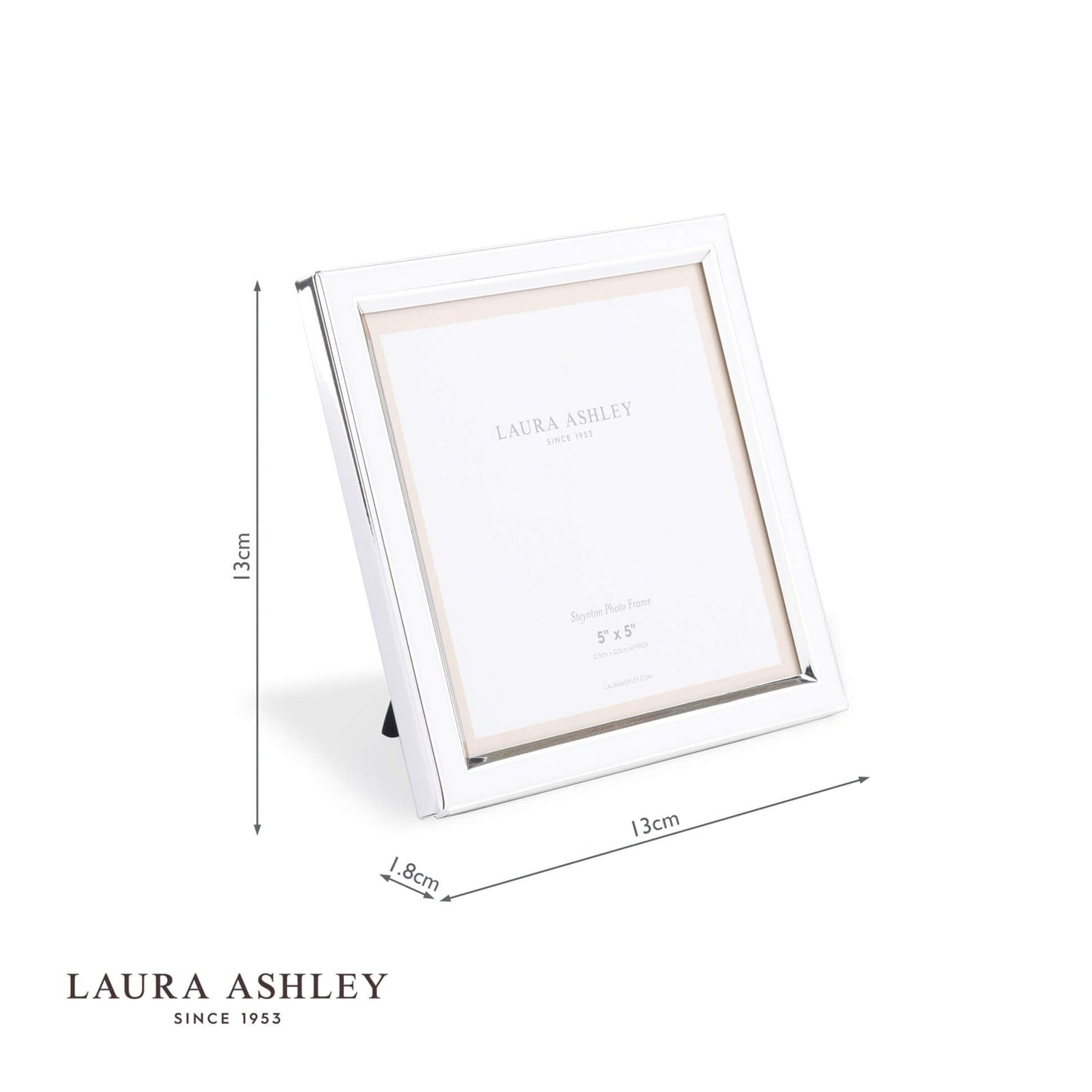 Laura Ashley Steynton Photo Frame Silver Plated 5x5 Inch