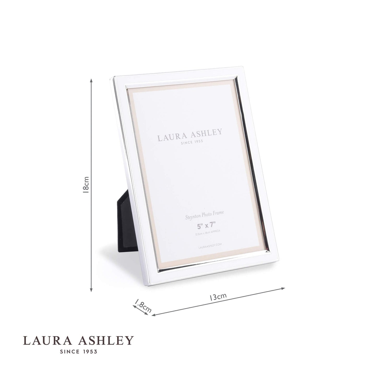 Laura Ashley Steynton Photo Frame Silver Plated 5x7 Inch