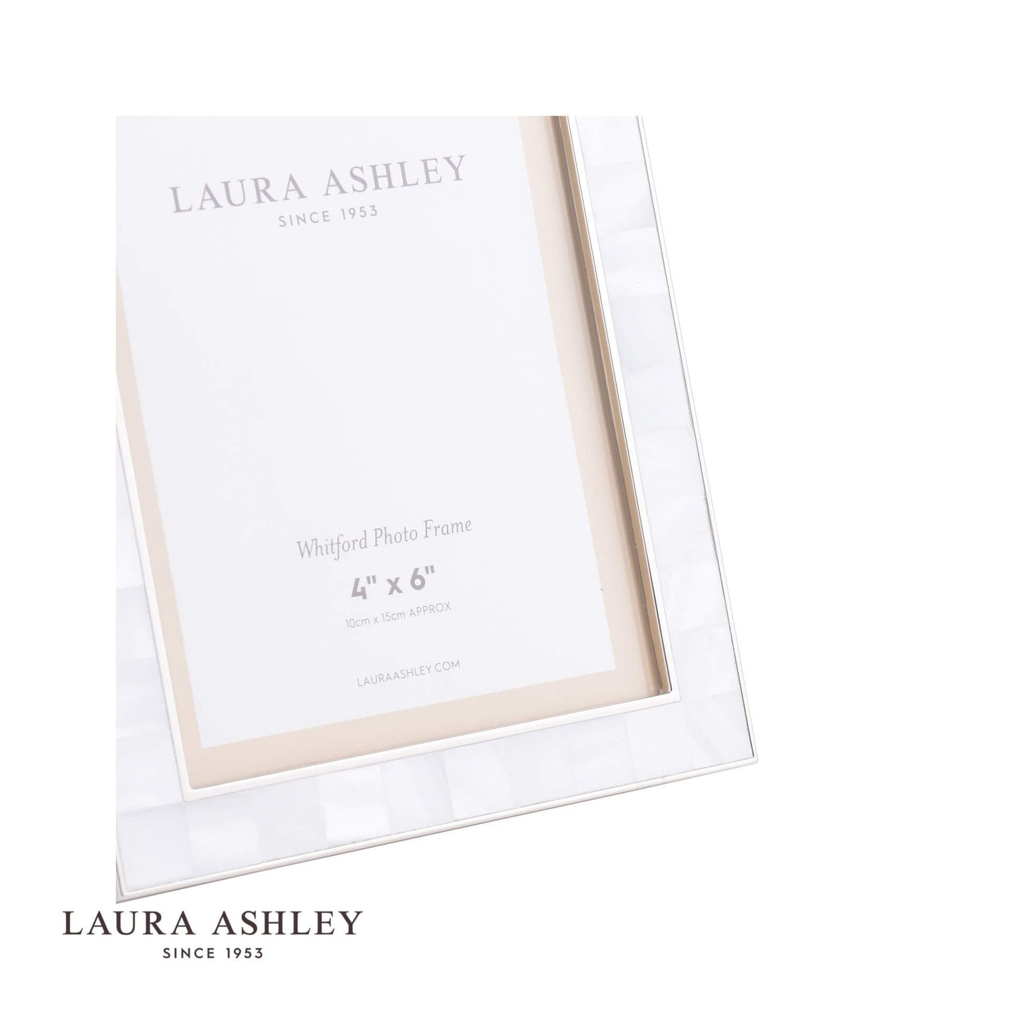 Laura Ashley Whitford Photo Frame Polished Nickel 4x6 Inch