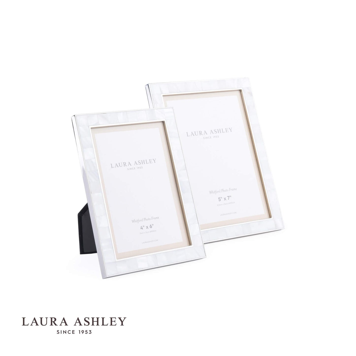 Laura Ashley Whitford Photo Frame Polished Nickel 4x6 Inch