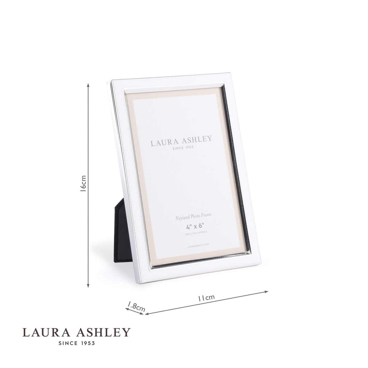 Laura Ashley Neyland Photo Frame Silver Plated 4x6 Inch