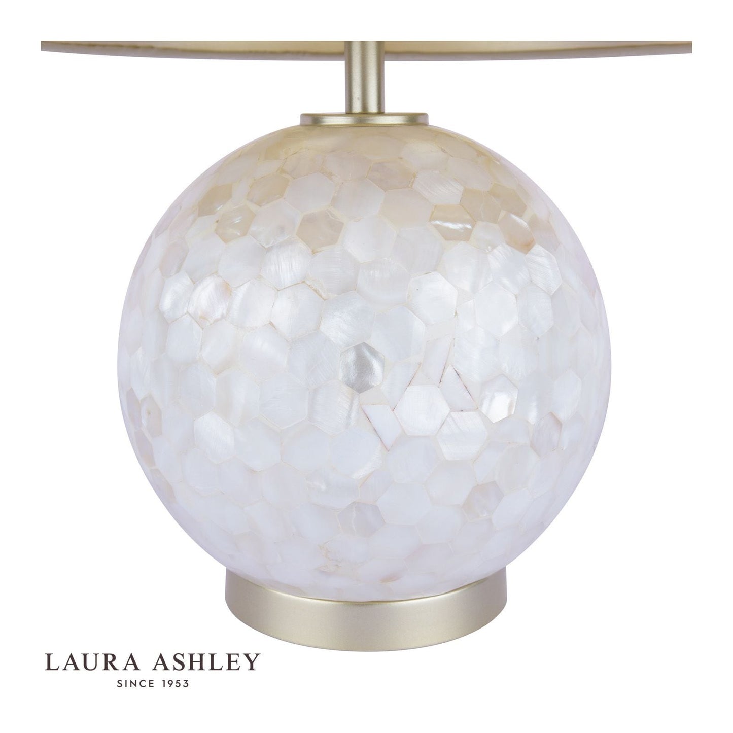 Laura Ashley Mathern Table Lamp Cream Shell & Champagne With Shade