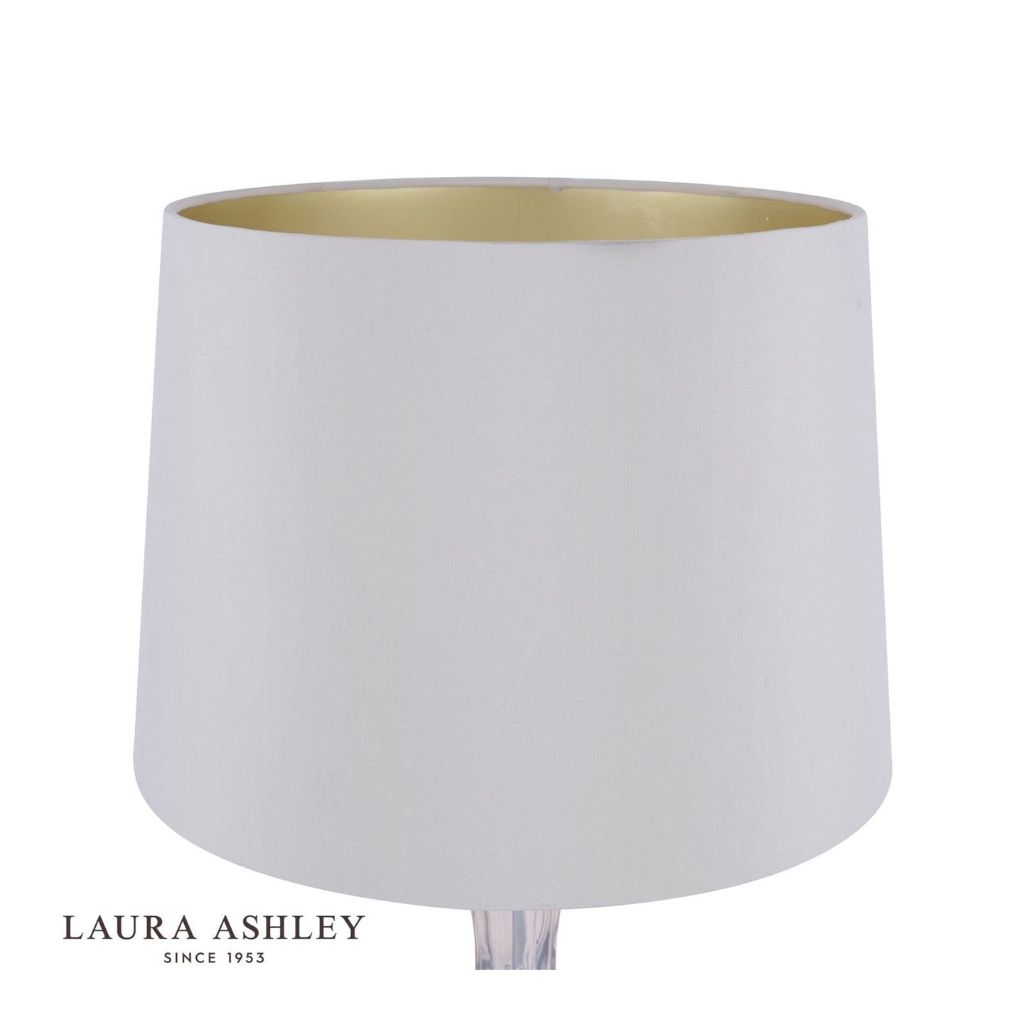 Laura Ashley Nevern Table Lamp Champagne Glass & Polished Chrome With Shade