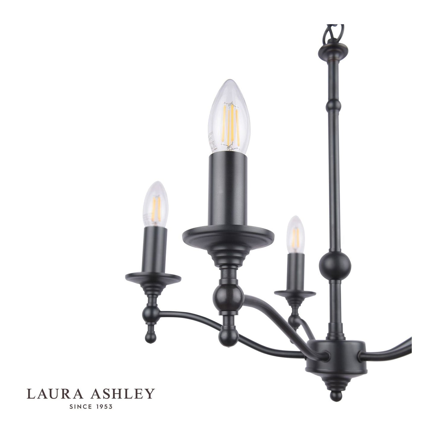 Laura Ashley Ludchurch 5 Light Chandelier Industrial Black Fitting Only