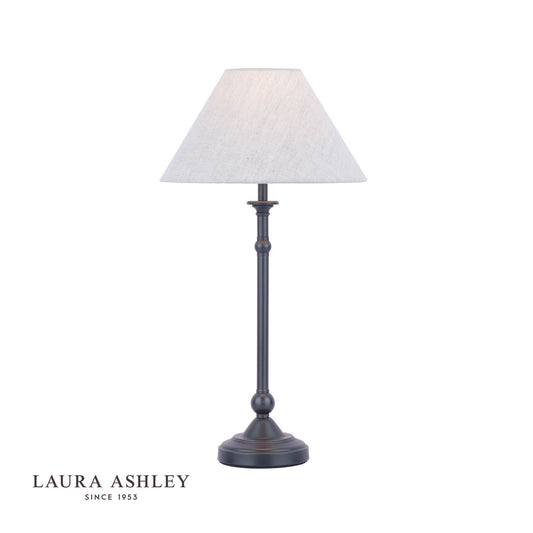 Laura Ashley Ludchurch Table Lamp Industrial Black With Shade