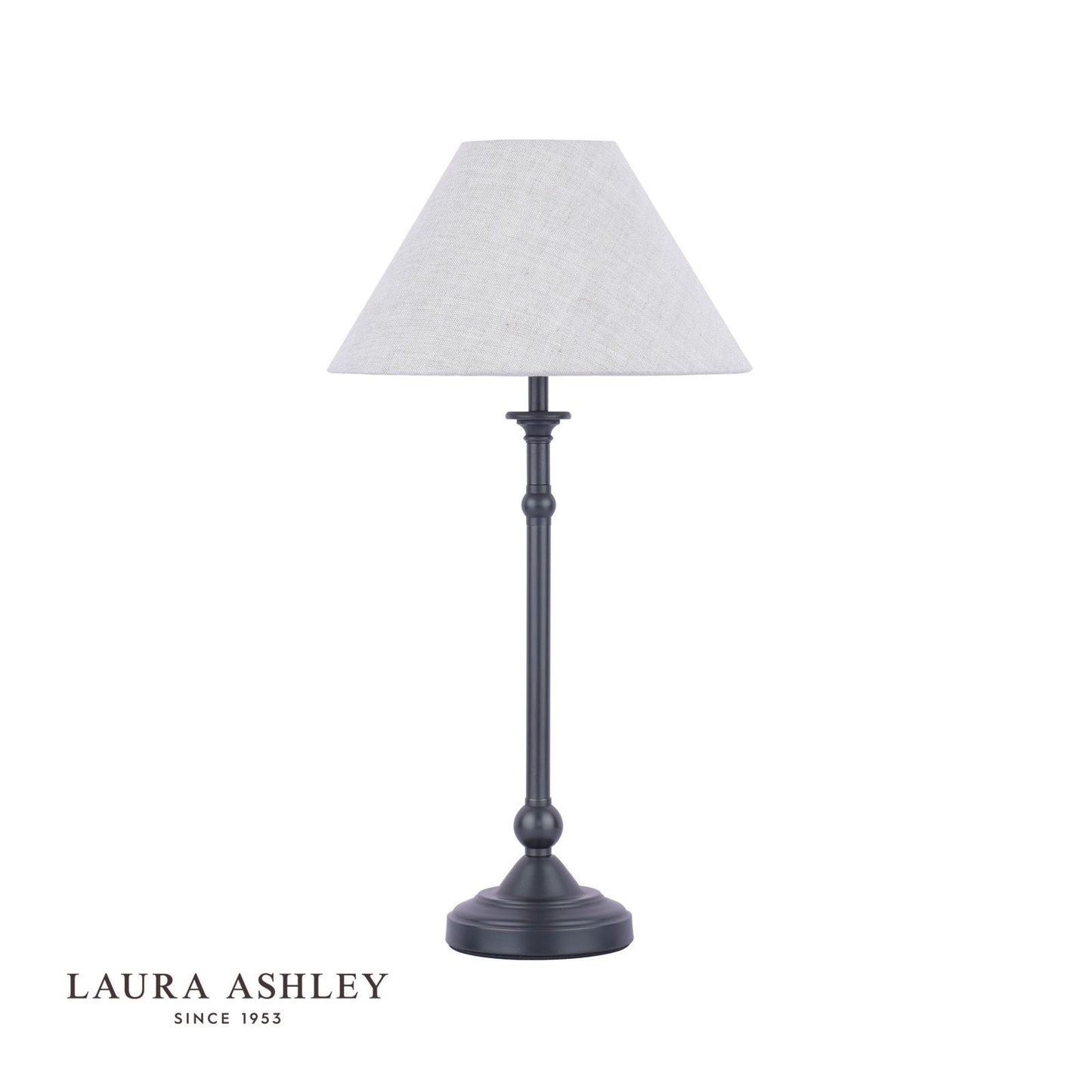 Laura Ashley Ludchurch Table Lamp Industrial Black With Shade