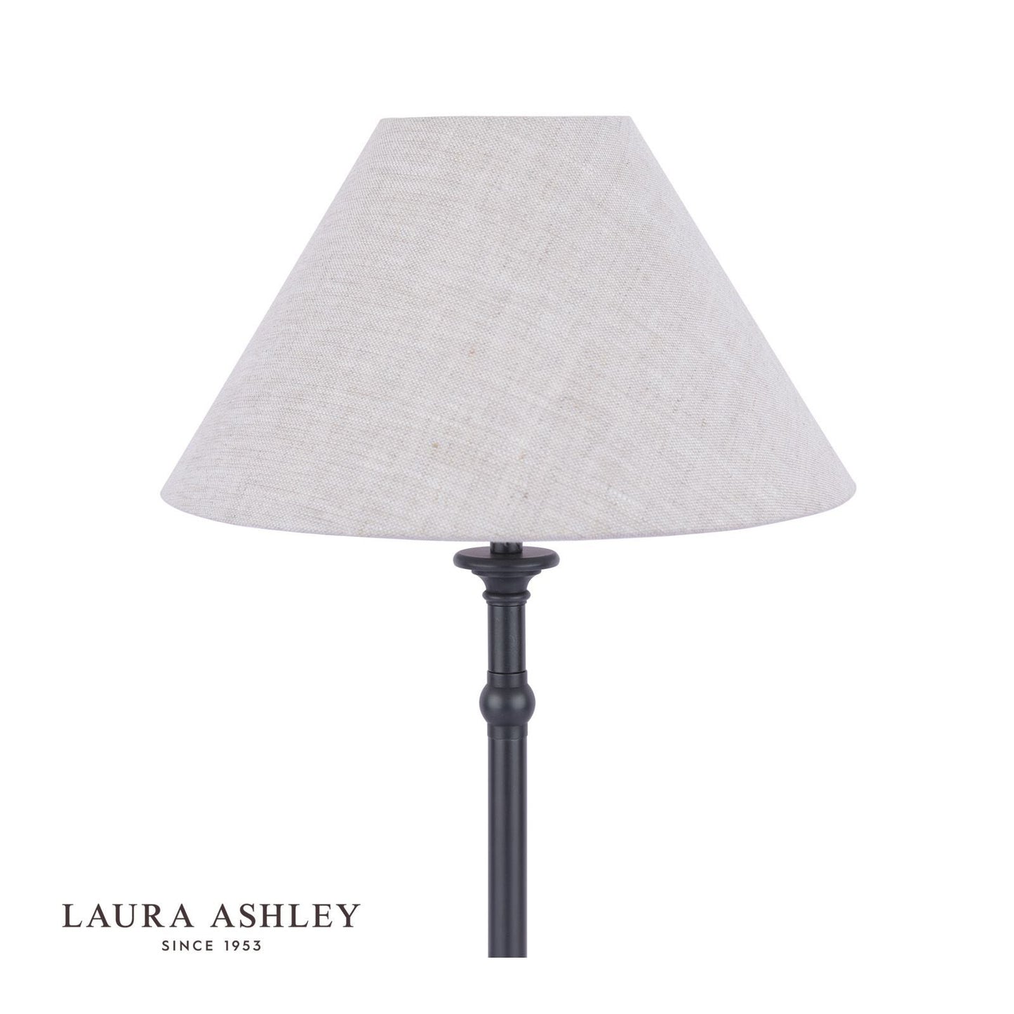 Laura Ashley Ludchurch Table Lamp Industrial Black With Shade