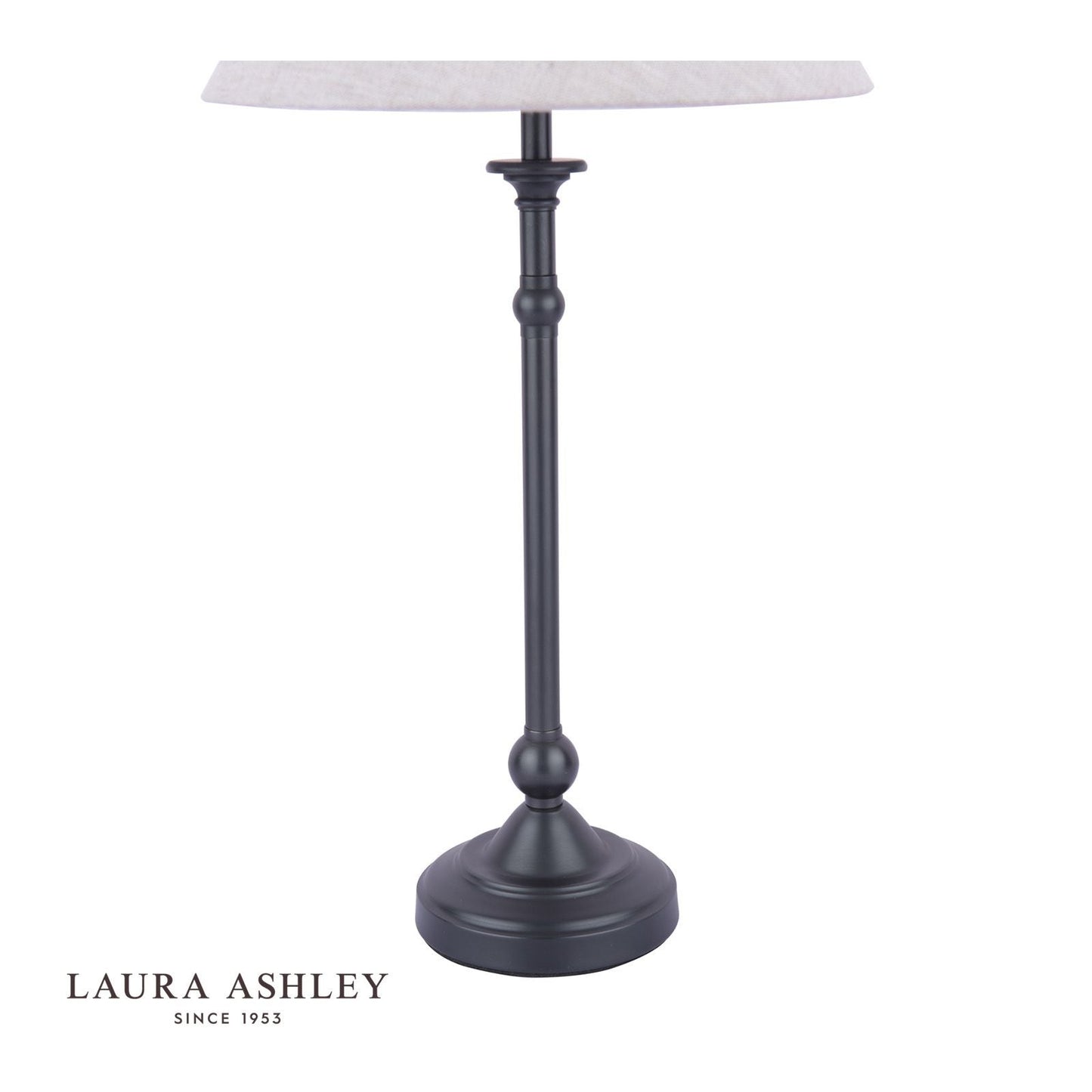 Laura Ashley Ludchurch Table Lamp Industrial Black With Shade