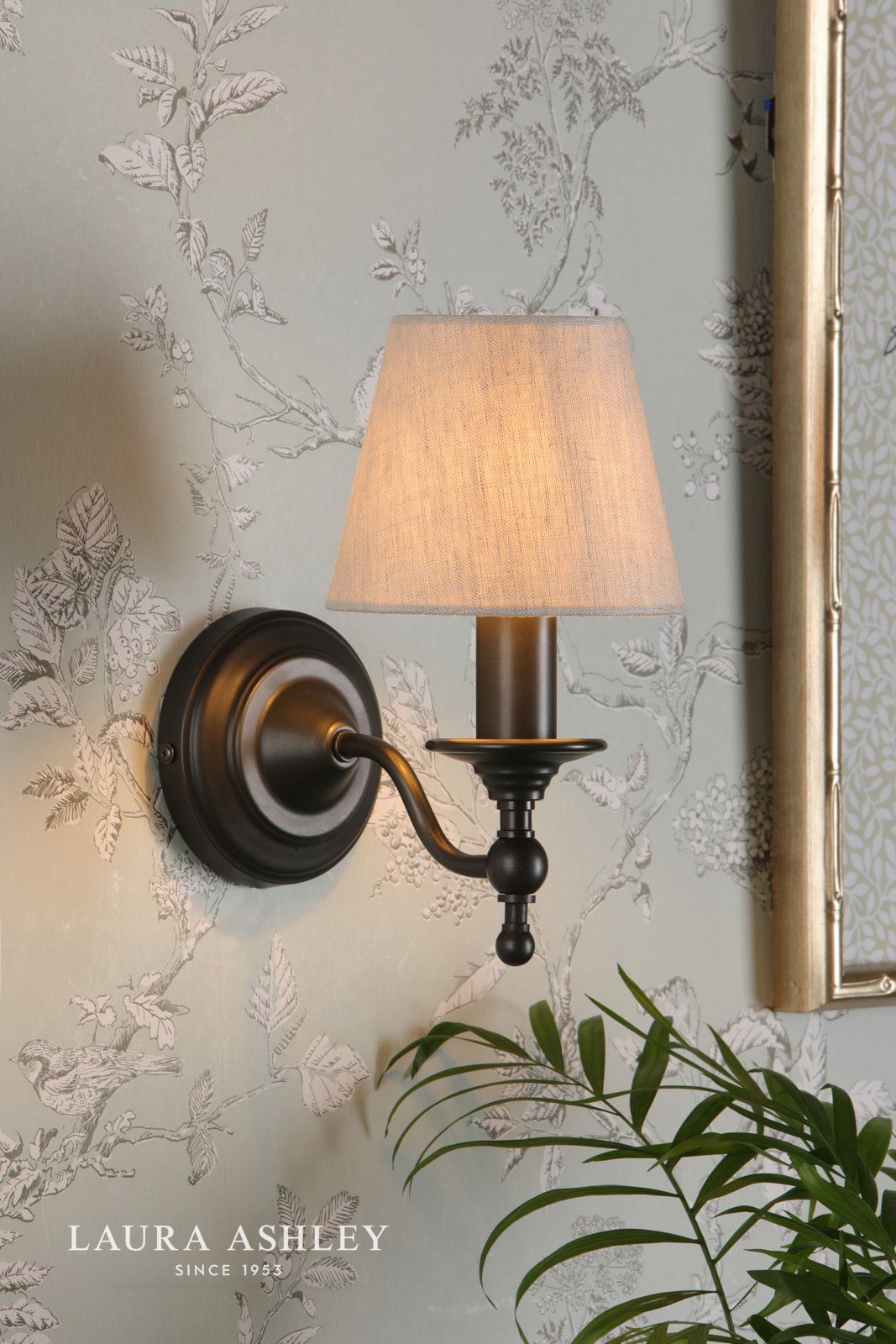 Laura Ashley Ludchurch Single Wall Light Industrial Black Bracket Only