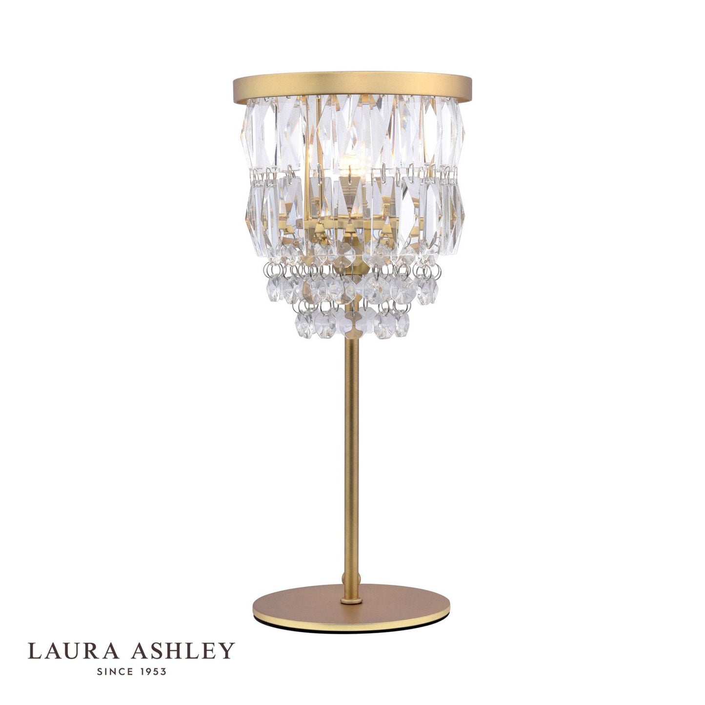 Laura Ashley Rhosill Table Lamp Crystal and Antique Brass