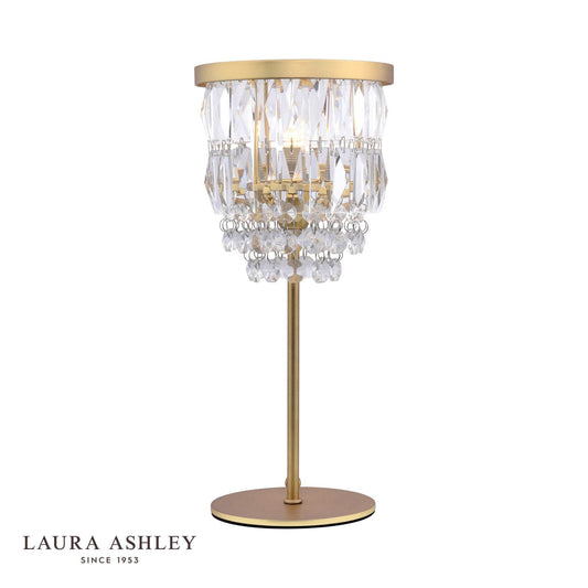 Laura Ashley Rhosill Table Lamp Crystal and Antique Brass