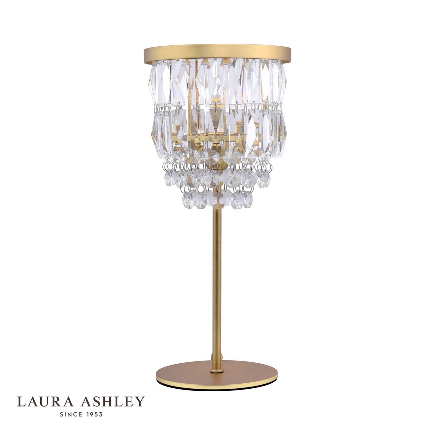 Laura Ashley Rhosill Table Lamp Crystal and Antique Brass
