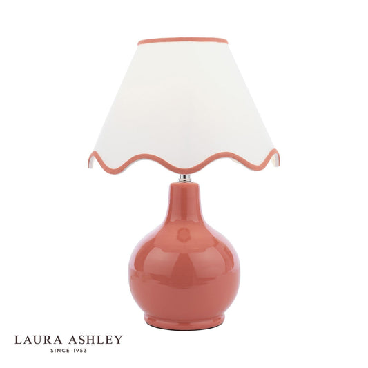 Laura Ashley Bramhope Table Lamp Terracotta With Shade