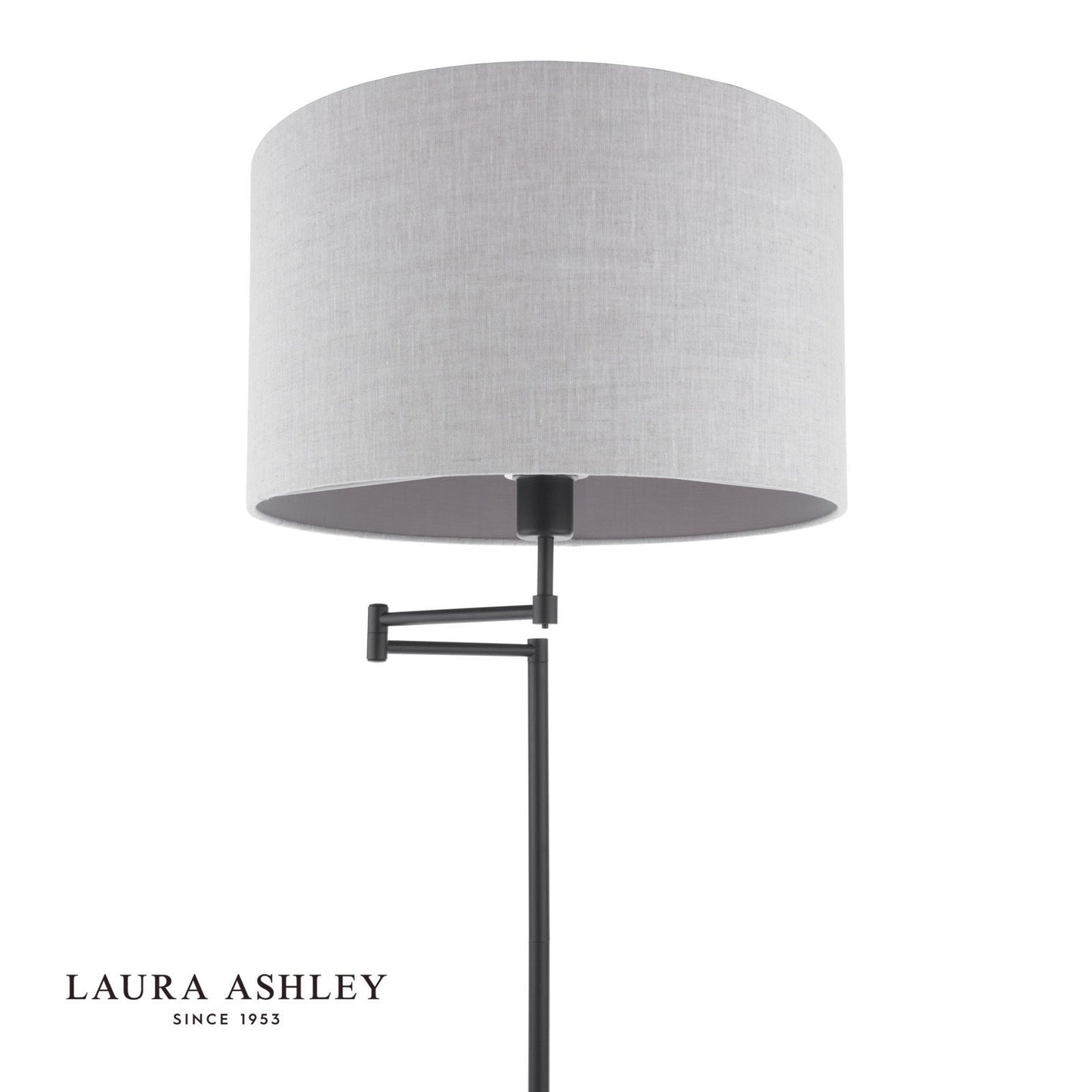 Laura Ashley Marlowe Floor Lamp Matt Black With Shade