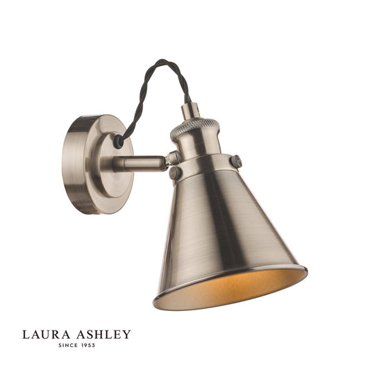 Laura Ashley Rufus Single Spotlight Industrial Nickel