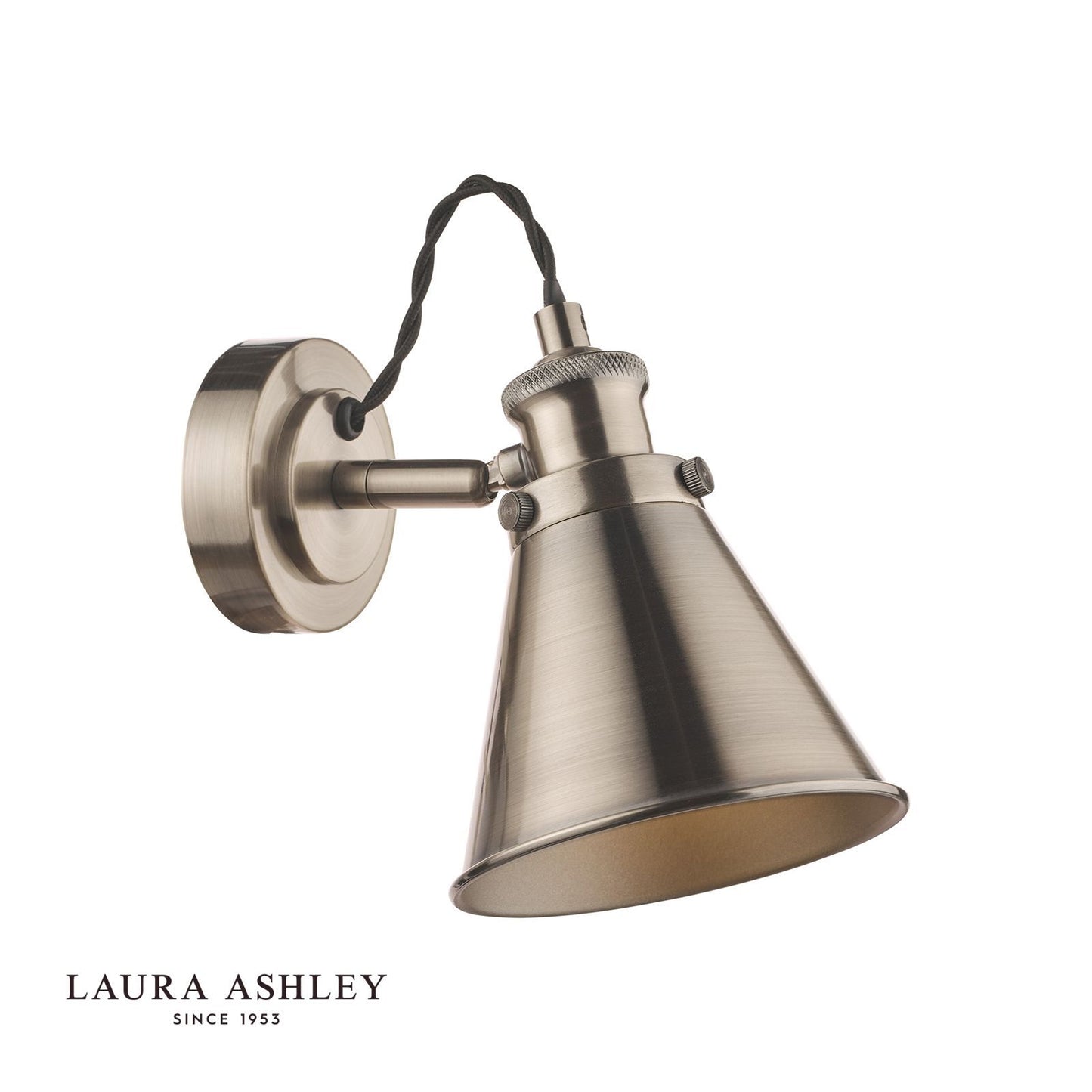 Laura Ashley Rufus Single Spotlight Industrial Nickel