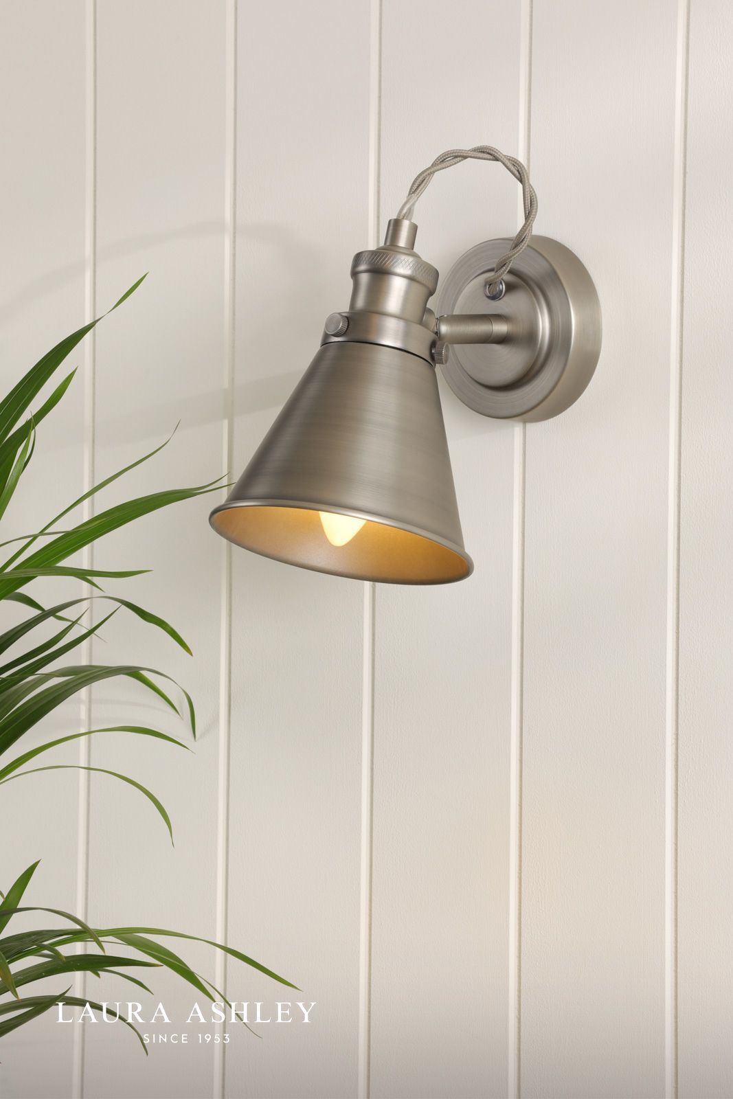 Laura Ashley Rufus Single Spotlight Industrial Nickel