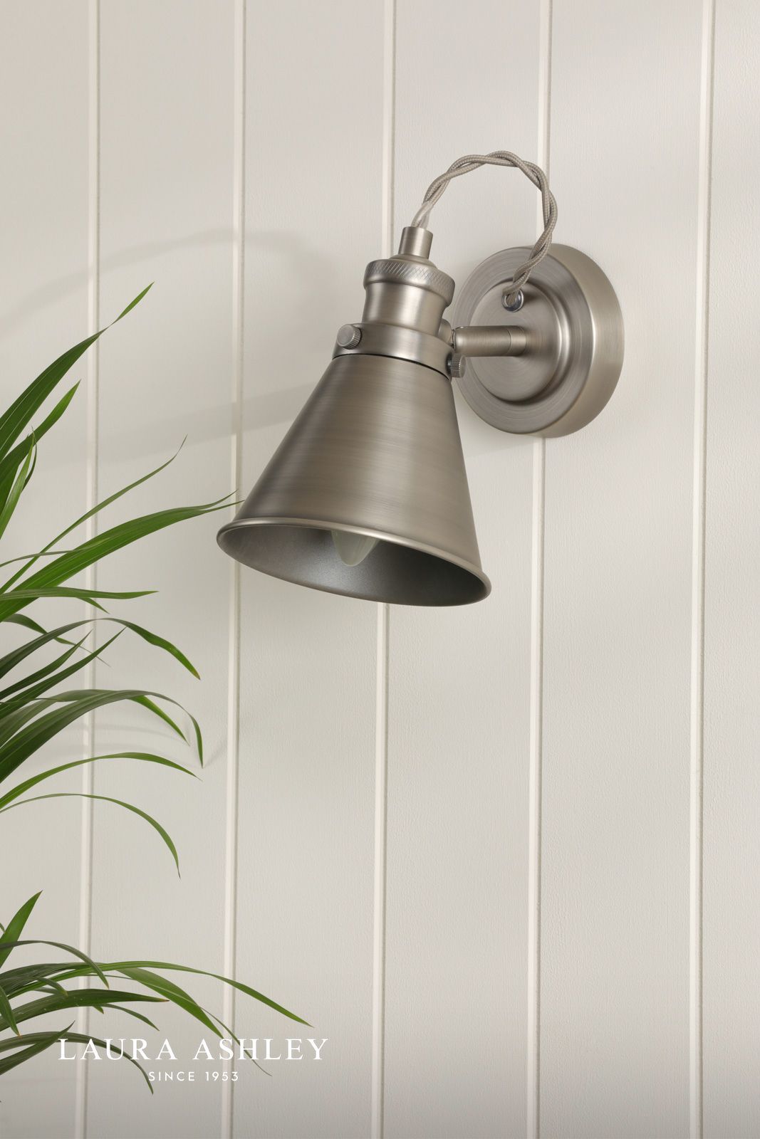 Laura Ashley Rufus Single Spotlight Industrial Nickel