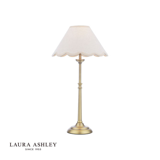 Laura Ashley Cordwell Table Lamp Matt Antique Brass With Shade