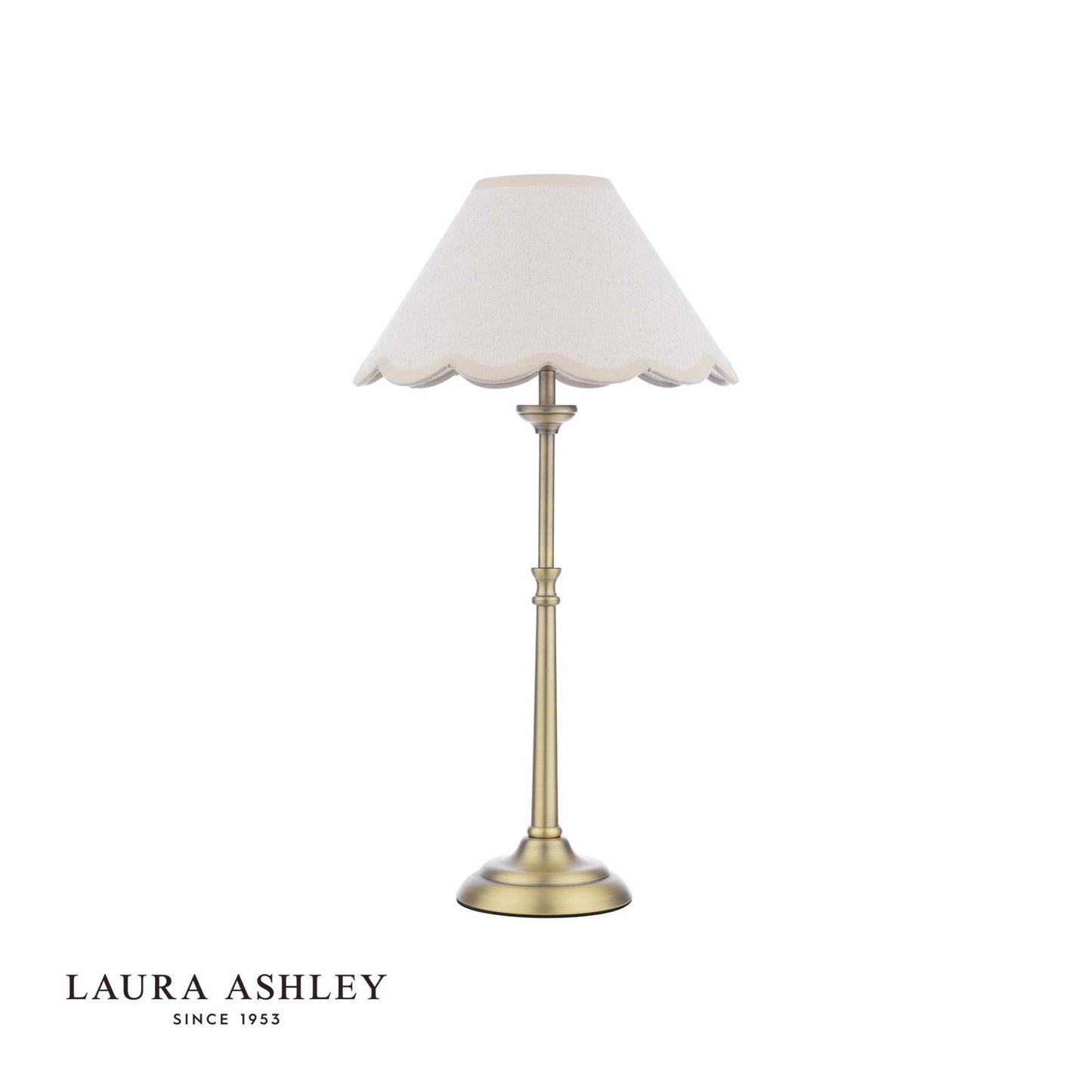 Laura Ashley Cordwell Table Lamp Matt Antique Brass With Shade