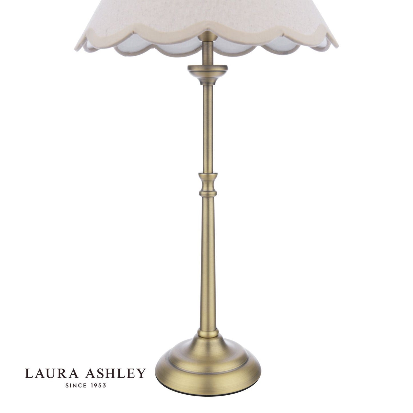 Laura Ashley Cordwell Table Lamp Matt Antique Brass With Shade