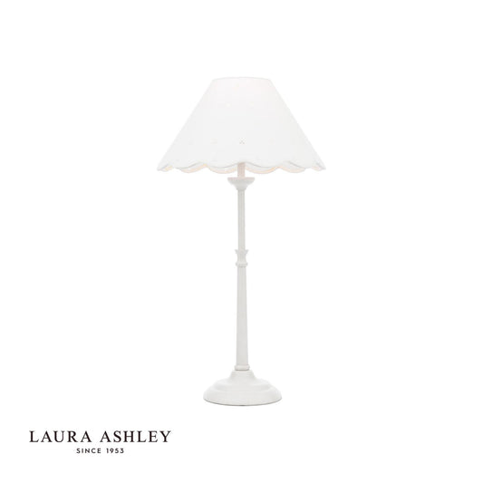 Laura Ashley Cordwell Table Lamp Matt White With Shade